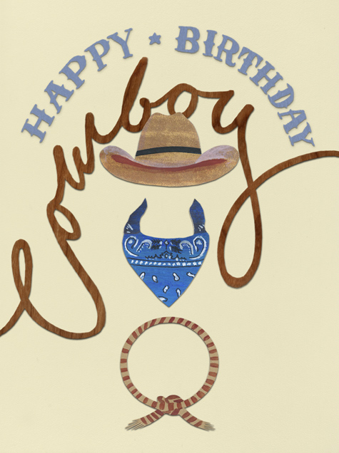 sexy cowboy happy birthday card