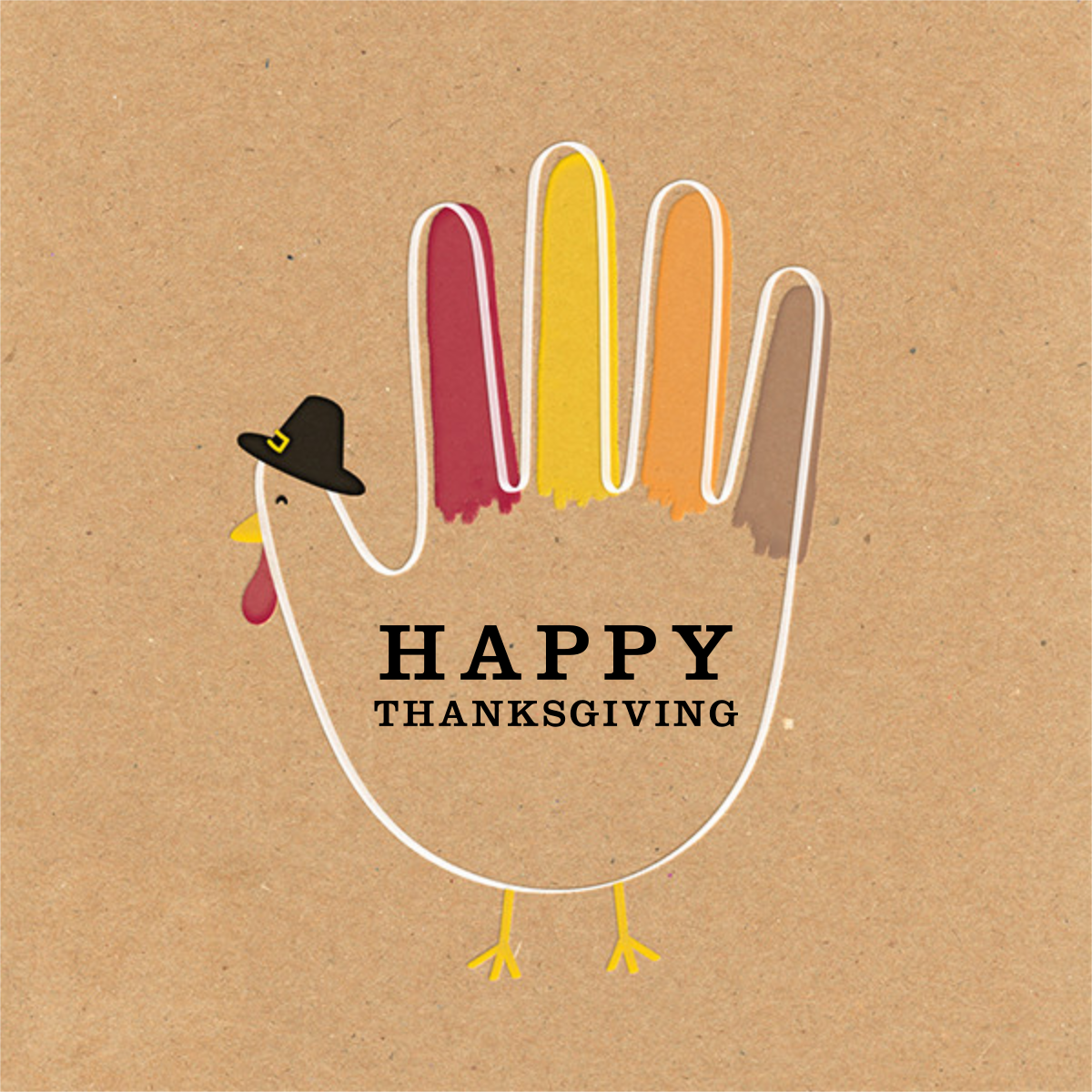 Hand Turkey | Send Online Instantly | Track Opens