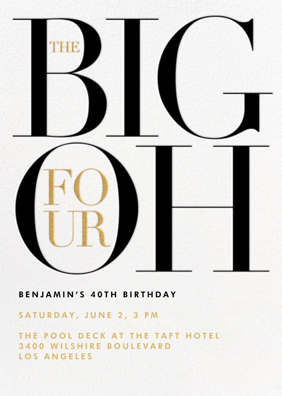 The Big Four Oh Send Online Instantly Track Opens