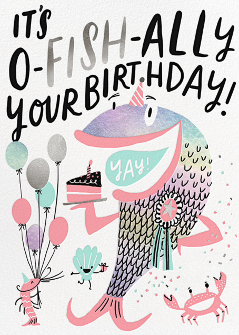 Free Printable Fish Birthday Card