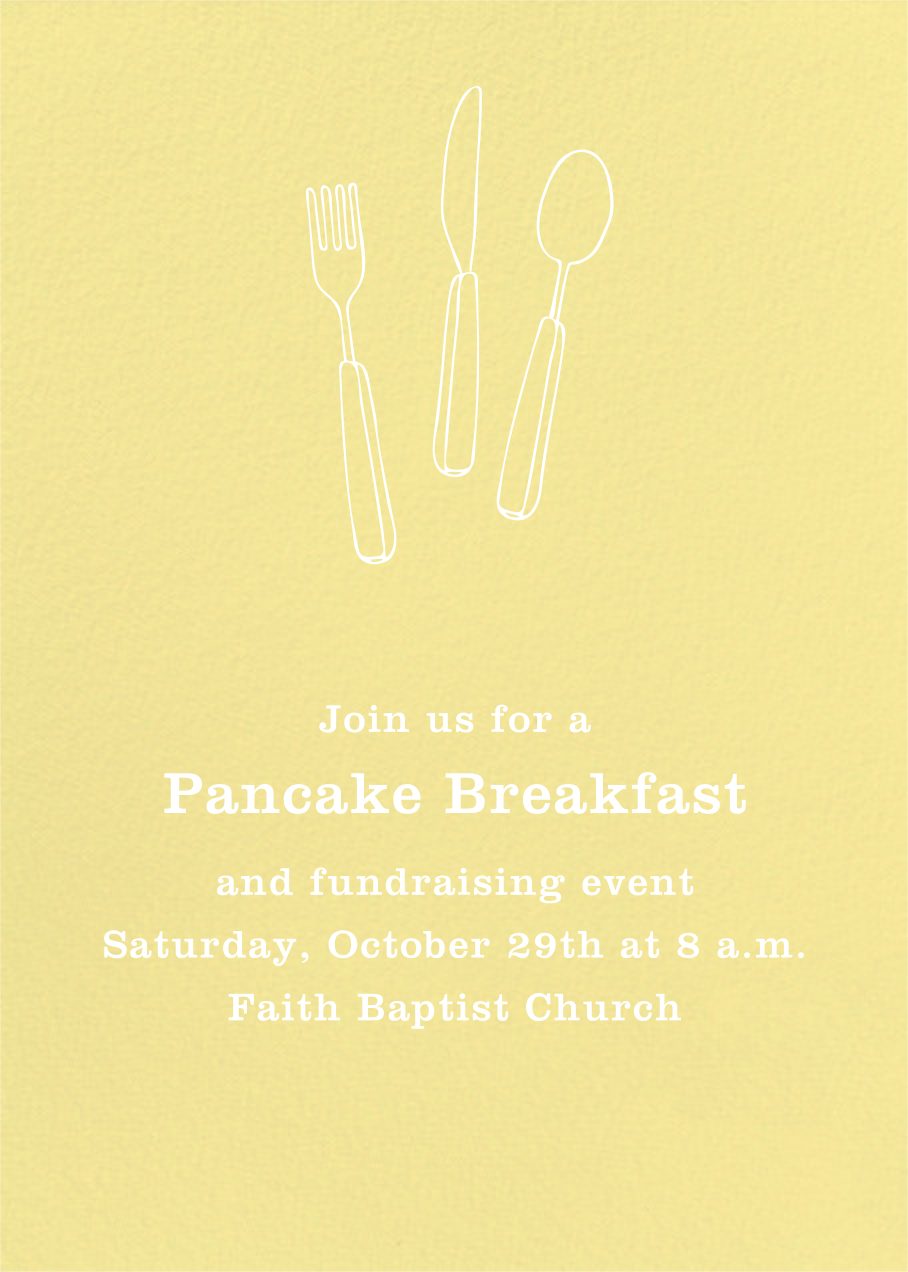 Lemon Drop - Paperless Post - Pancake Breakfast Invitations