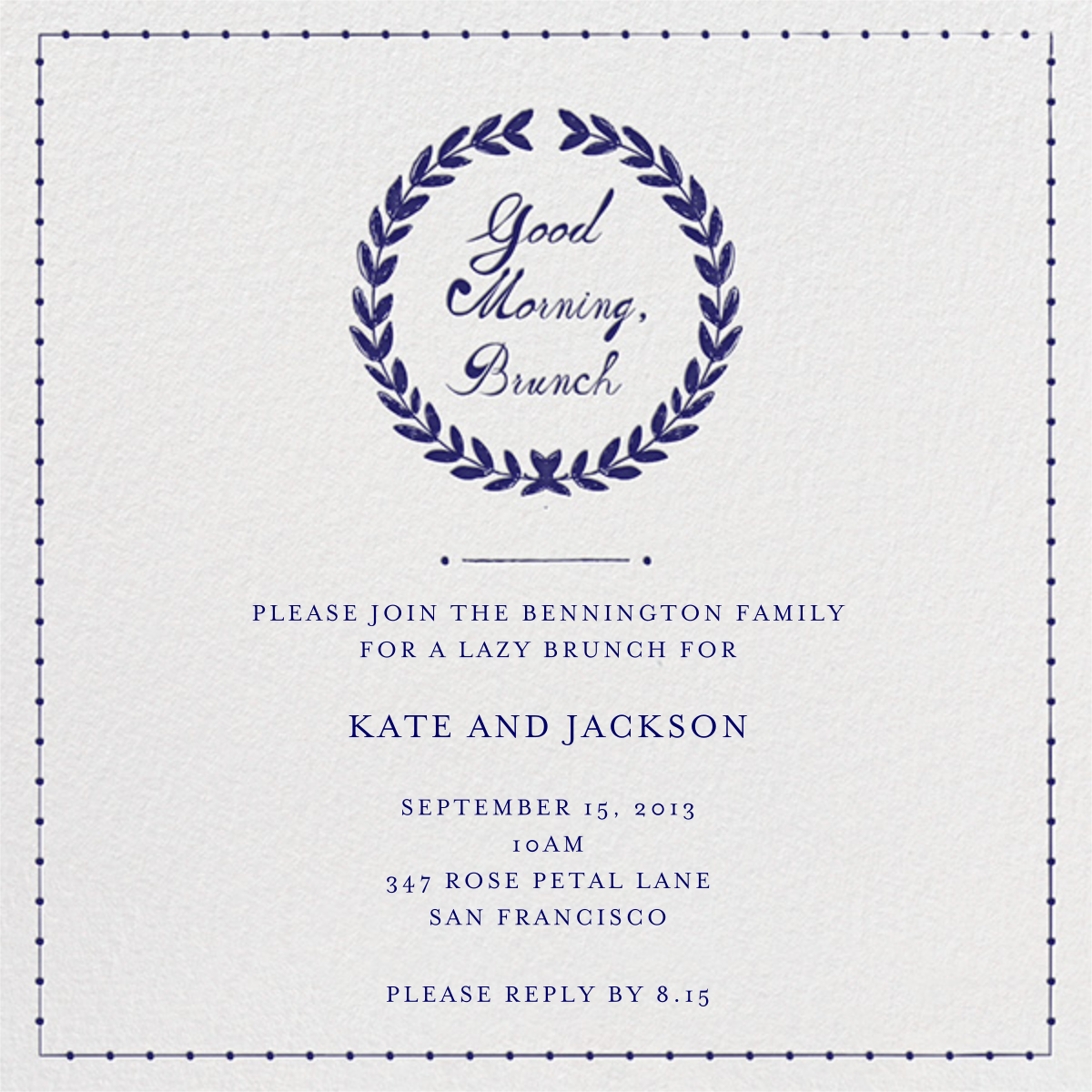 Post-Wedding Brunch Invitations | Send Online & RSVP Tracking