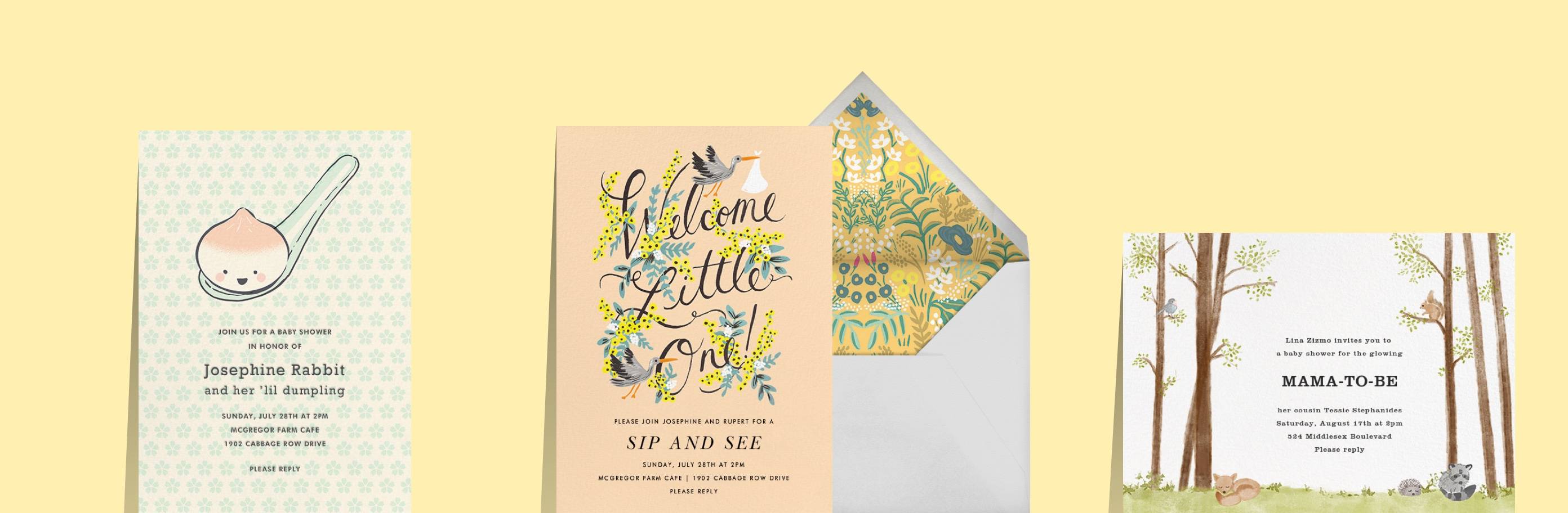 Baby shower invitations